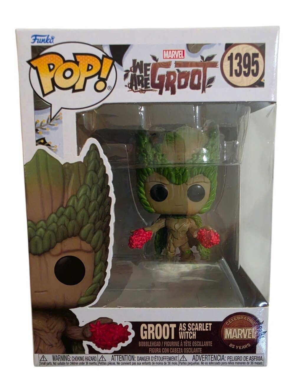 Funko Pop Marvel We Are Groot Groot as Scarlet Witch #1395 NIB - Picture 2 of 8